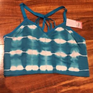 Cacique Turquoise Tie Dye Reversible Bralette